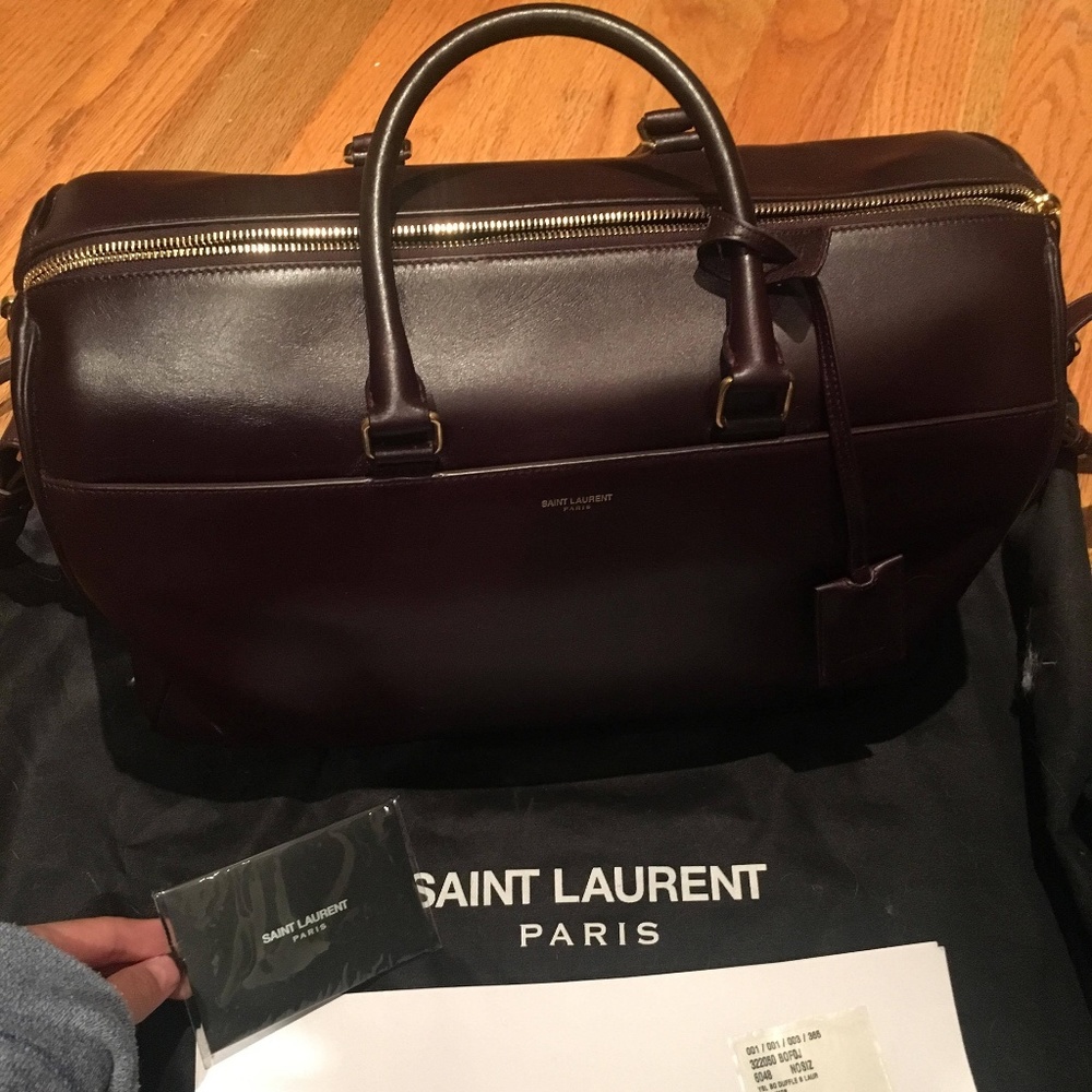 SOLD! Brand New SLP/YSL Large Burgundy Duffle Bag
